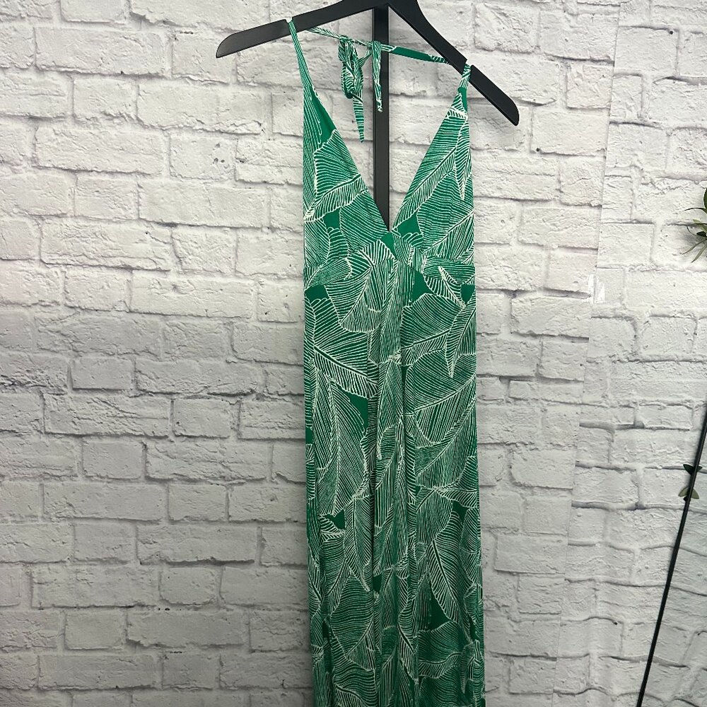 Veronica M Printed Halter Maxi Dress
